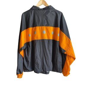 Athletic Works Men's Vintage Black Orange Color Block Windbreaker Jacket Size La